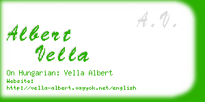 albert vella business card